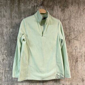 LANDS' END Women's Anyweather Fleece Quarter Zip Pullover Size S